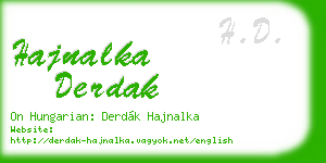 hajnalka derdak business card